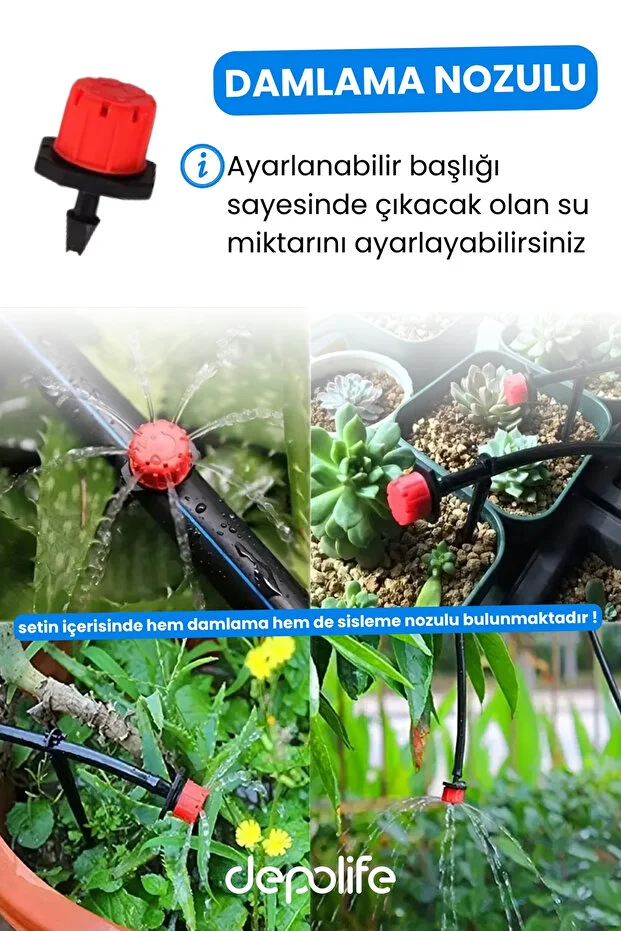 Wi-fi Uzaktan Kumandalı Bahçe Sera Tarla Saksı Sulama Nemlendirme Buharlama Sisleme Damlatma Sistemi